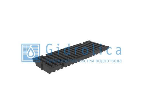 Решетка водоприемная Gidrolica Pro РВ -15.18,8.50 - щелевая пластиковая, DN150 кл. С250